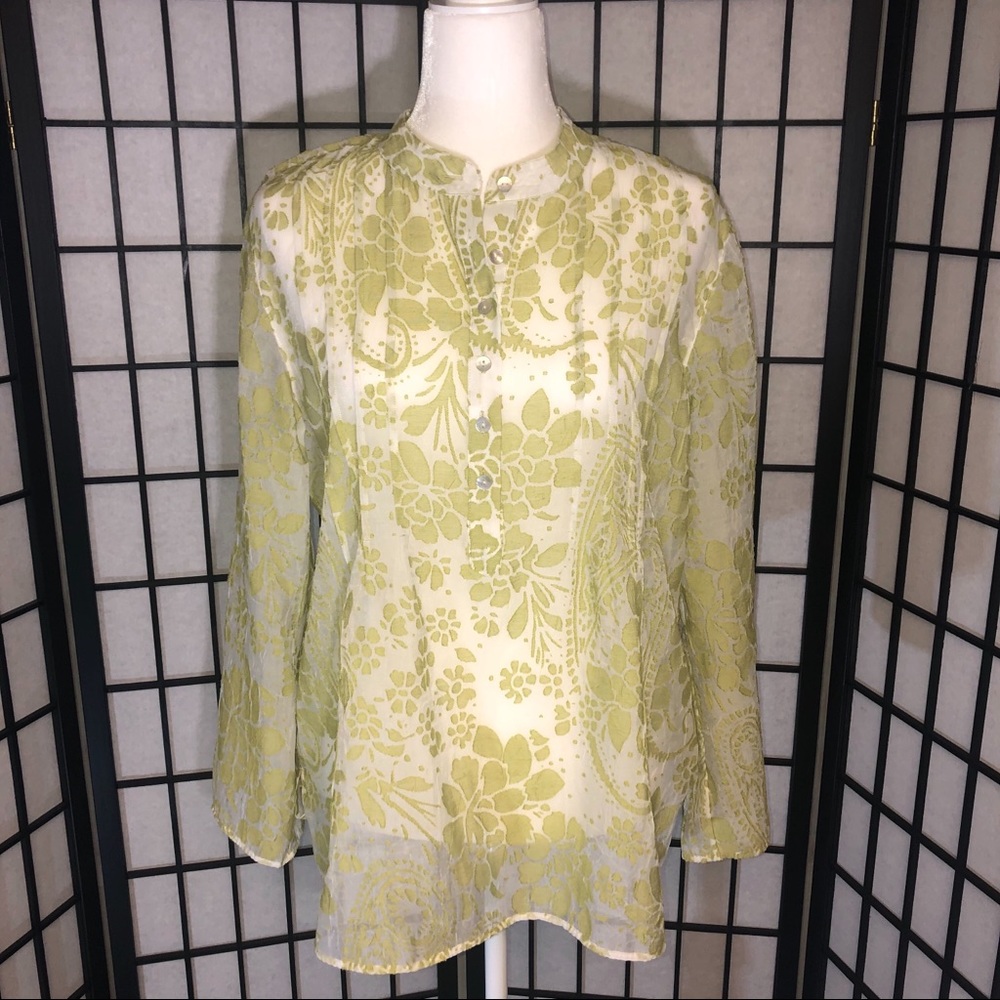 Chico’s Floral burnout tunic